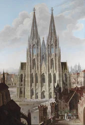 Vue de la façade ouest de la cathédrale de Cologne